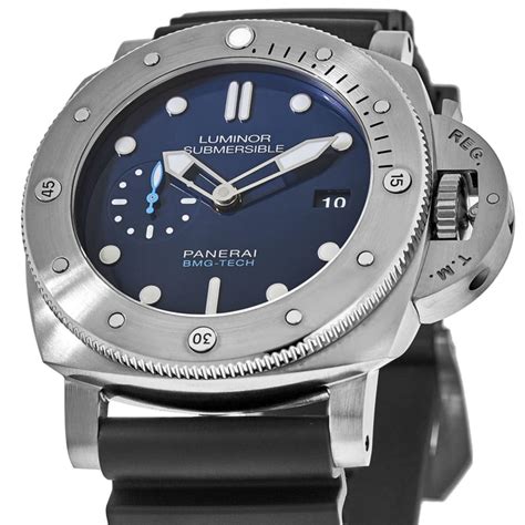 panerai submersible 47mm blue|panerai watch 47mm gold submersible.